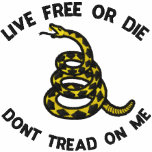 Gadsden Flag Embroidered Fleece Embroidered Jacket