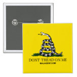 Gadsden Flag Square Button