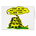Gadsden Snake Step On Me I Swear I'll Bite You Greeting Cards