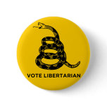 Gadsden "Vote Libertarian" Button