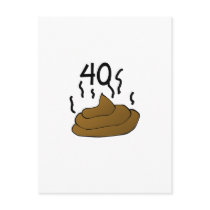 Gag Gift "40th Birthday" Postcard