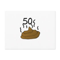 Gag Gift "50th Birthday" Postcard
