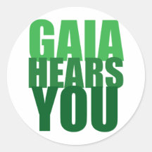 Gaia Hears You Round Stickers