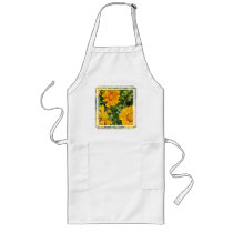 Gaillardia Flowers Long Apron