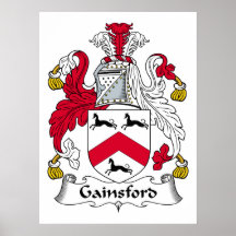 Gainsford Family Crest Print