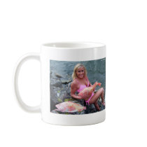 Gal holding a Rockfish Mug