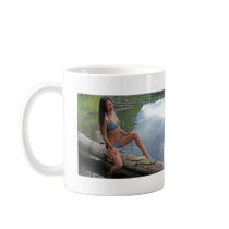 Gal Sitting by Lake Trout Mug