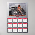Gal Sitting by Pink Salmon Poster Calendar posters