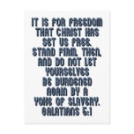 Galatians 5:1 postcards