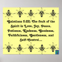 Galatians 5:22 Fruit of the Spirit Poster posters
