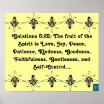Galatians 5:22 Fruit of the Spirit Poster posters