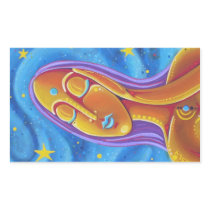 Galaxy Girl Rectangular Sticker