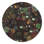 Galaxy of Fireworks Collage Round Stickers