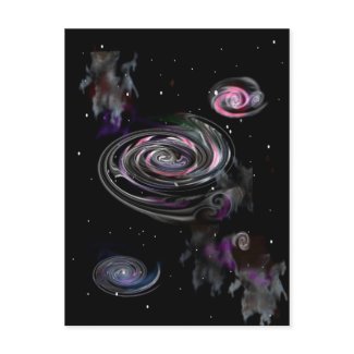Galaxy postcard
