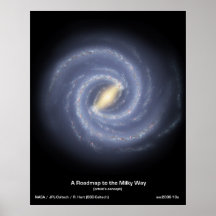 Galaxy Road map to the Milky Way Print