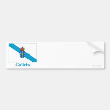 Galicia flag with name bumper stickers