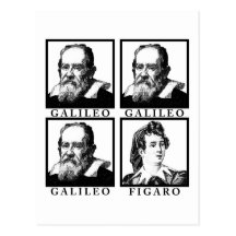 Galileo Figaro BW Postcard