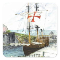 'Galleon' Square Sticker