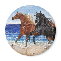 Gallop beach Arabian horse magnet