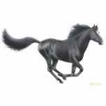 Galloping Black Horse Holiday Ornament photo sculptures