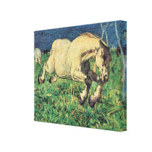 Galloping Horse by Giovanni Segantini Stretched Canvas Prints