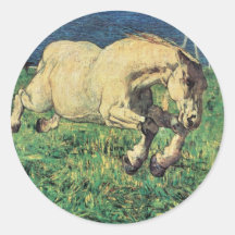 Galloping Horse by Giovanni Segantini Stickers