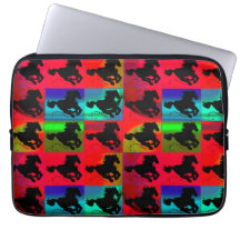 Galloping Horses Equine Silhouettes Computer Sleeves