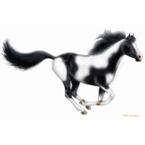 Galloping Paint Horse Holiday Ornament Photo Sculptures