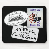 "Galt's Gulch", "Taggart Transco...", "Rearden..." Mouse Pads
