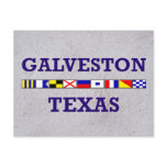Galveston Nautical Flag - Sand Postcard