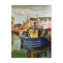 Galway City Commercial Boat Waterscape Painting Post Cards