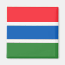 Gambia Flag Fridge Magnet