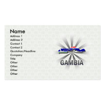 Gambia Flag Map 2.0 Business Cards