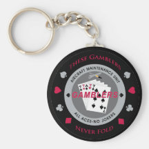 Gambler Key Chain With Suits