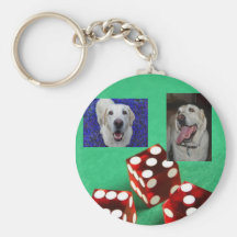 gambler yellow lab key chain