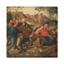 Gamblers Quarrelling Refrigerator Magnet