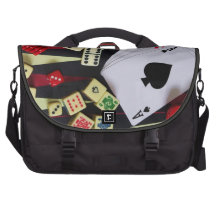 Gambling casino game laptop messenger bag