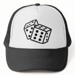 gambling dice cubes casino mesh hat