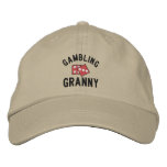 Gambling Granny Embroidered Hat embroidered hats