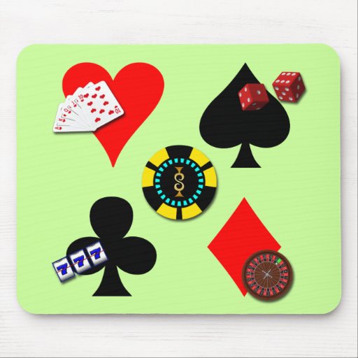 GAMBLING ICONS MOUSE PAD