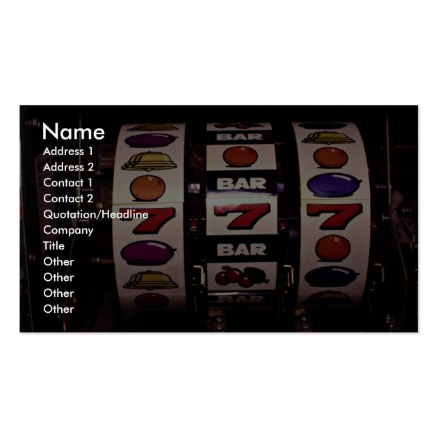Gambling, slot machines business cards