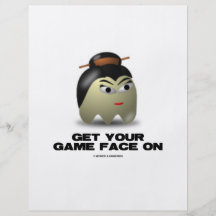 Game Face Geisha (Retro Avatar) Flyers