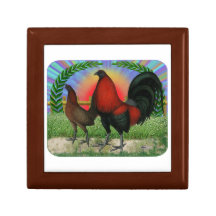 Game Fowl Wreath Jewelry Box