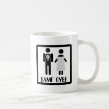 game over bridal couple icon coffee mugs
