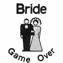Game Over - Bride Embroidered Polo Shirt