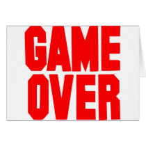 Game over greeting cards
