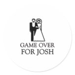 Game Over For Josh Round Stickers