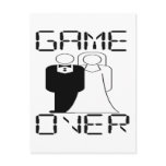 GAME OVER Funny Wedding Design postcards
