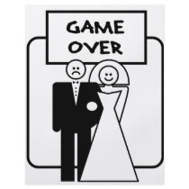"Game Over" marriage Custom Flyer