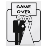 "Game Over" marriage flyers
